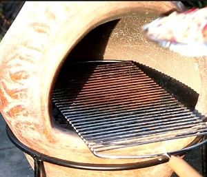 chiminea with grill