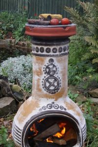 chiminea cooking crown