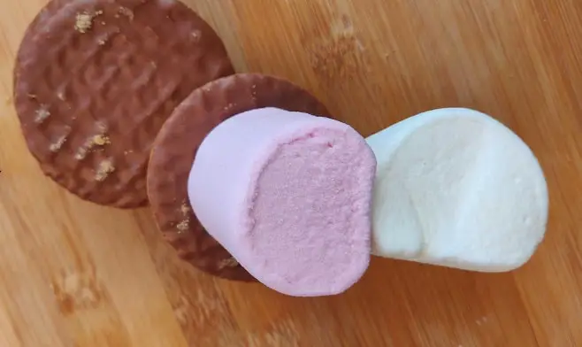 marshmallow and chocolate digestives