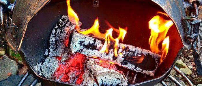 chiminea fire in my back garden