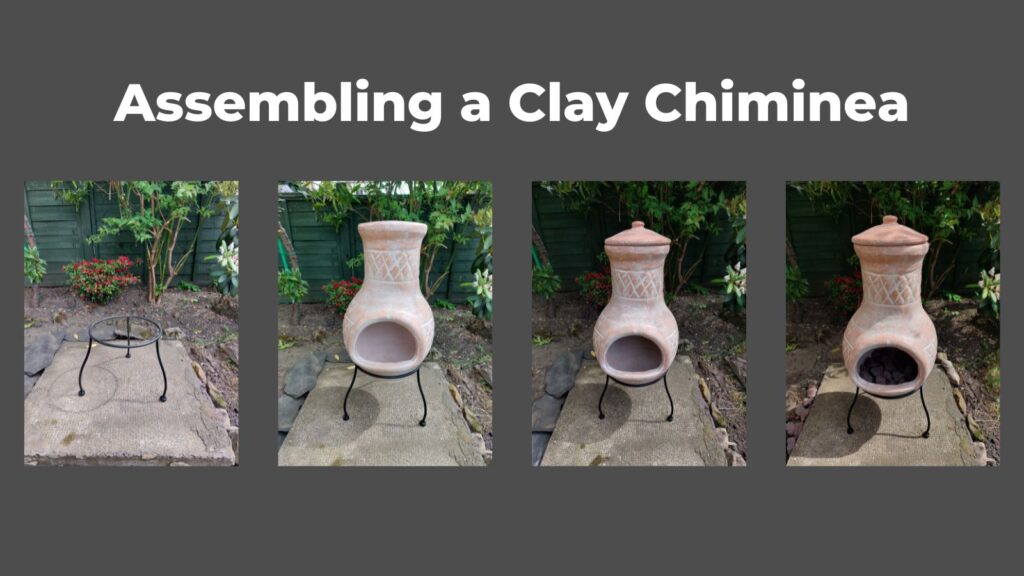 assembling a clay chiminea the 4 stages illustrated